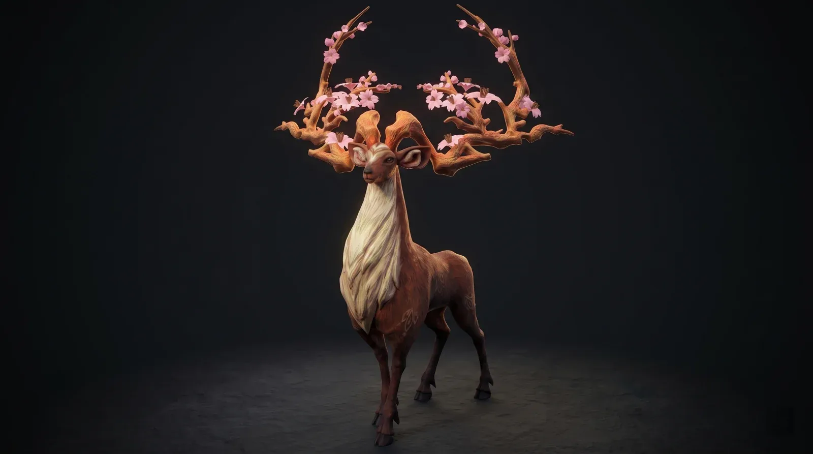 Fantasy Deer with flowering antlers
